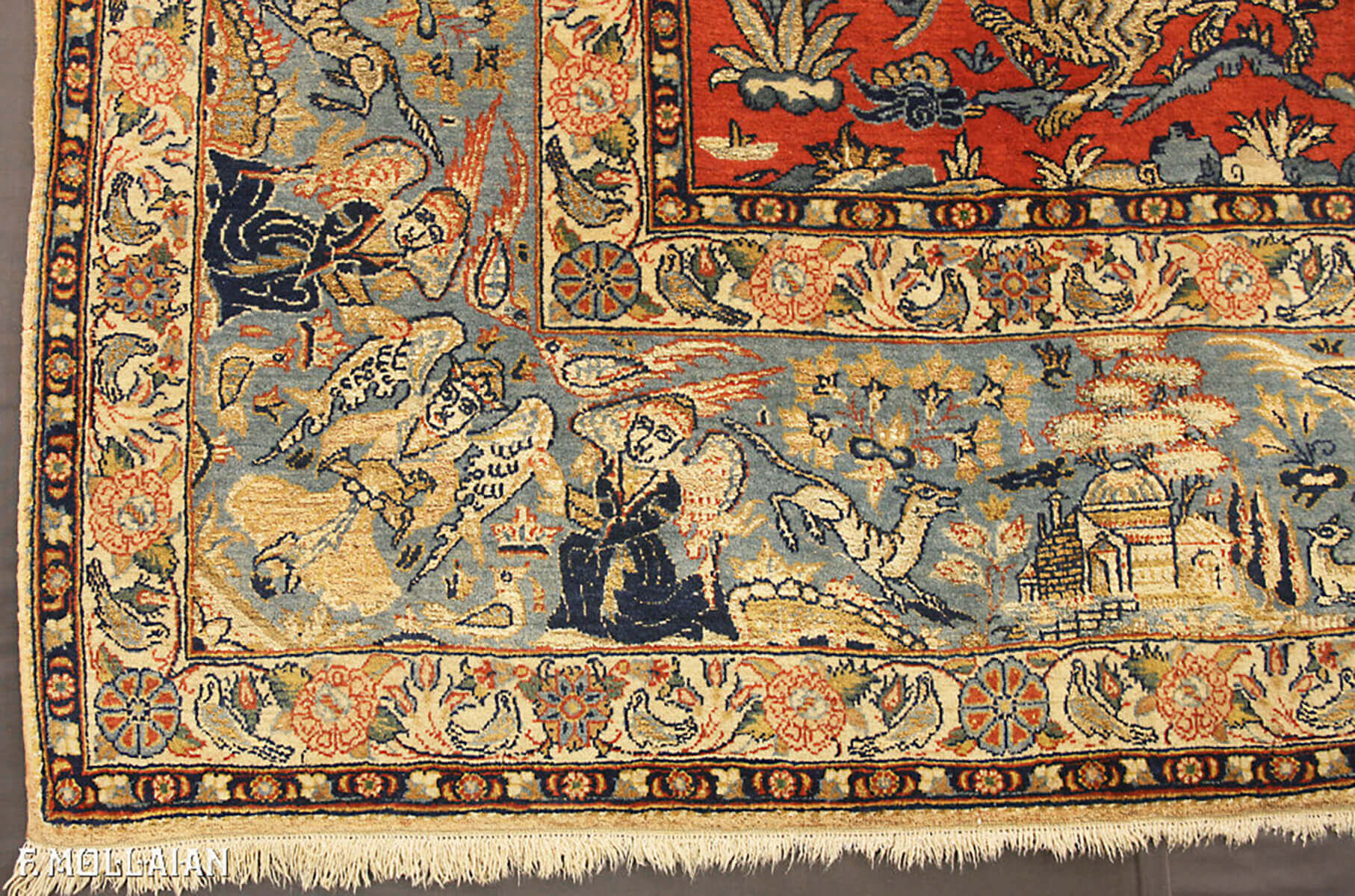 Semi-Antique Persian Tehran Carpet n°:32328993